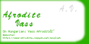 afrodite vass business card